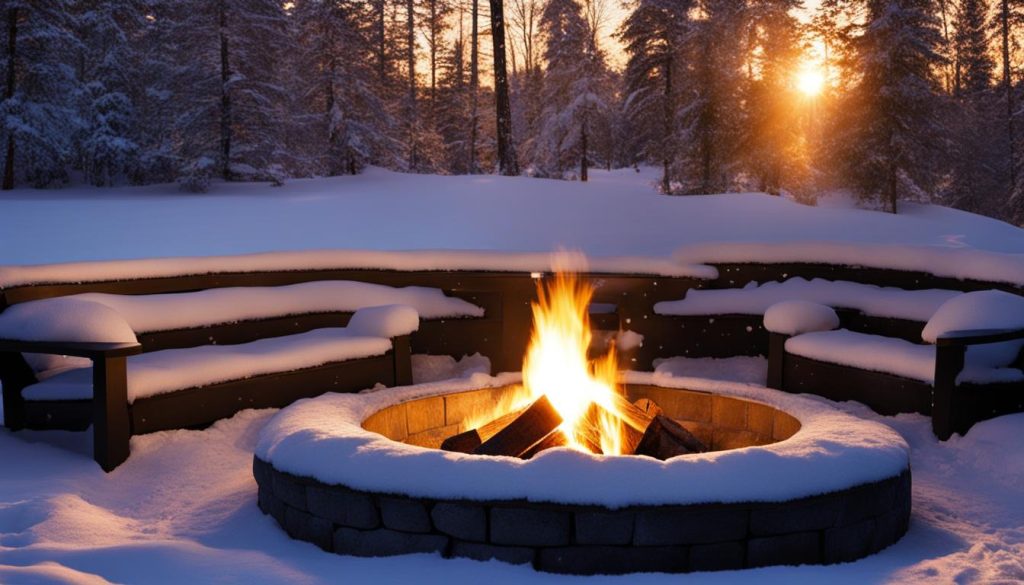 Cozy Outdoor Fire Pit in Canada