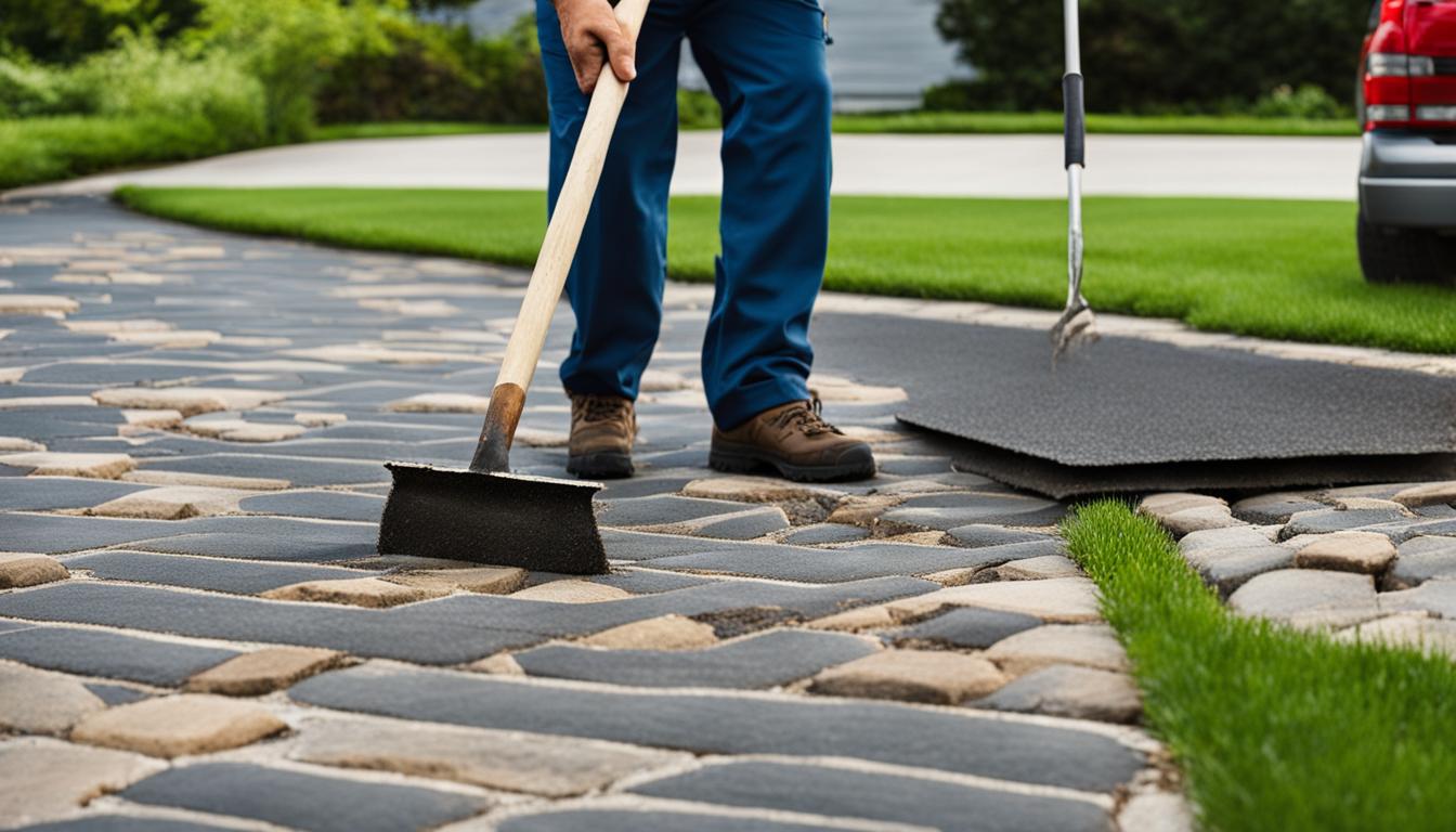 driveway interlocking repair