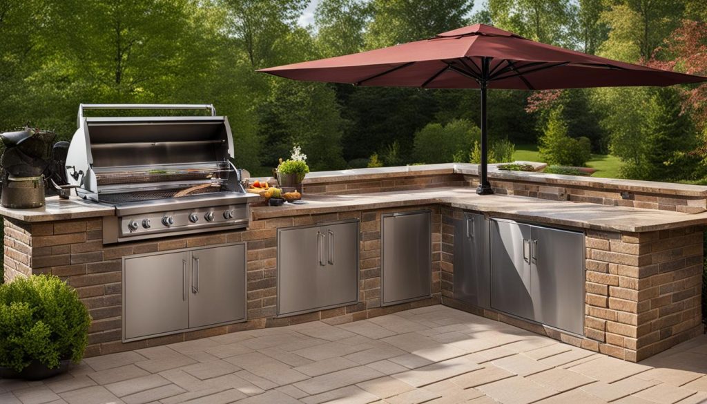 outdoor kitchen interlocking repair