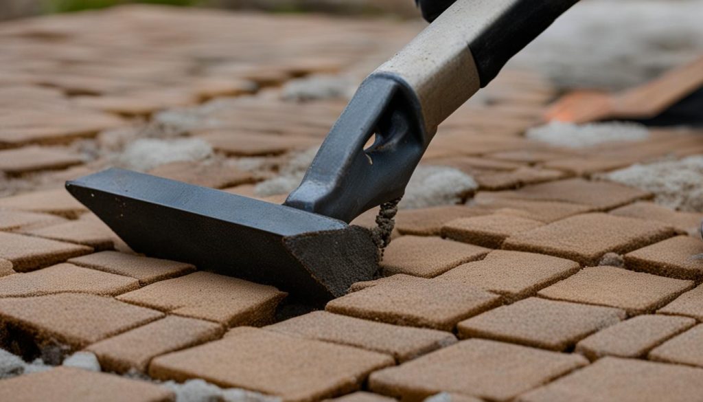 patio interlocking repair process